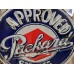 New Packard Double-Sided Porcelain Sign w/Aged Steel Can & Neon 48 IN Diameter